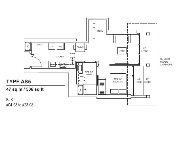 1 - Bedroom + Study